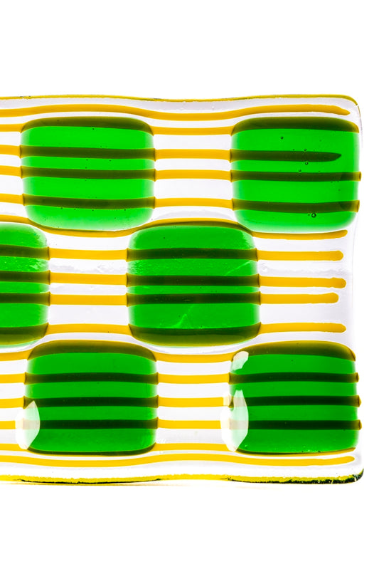 Channel Platter, Raindrop, Green, Yellow