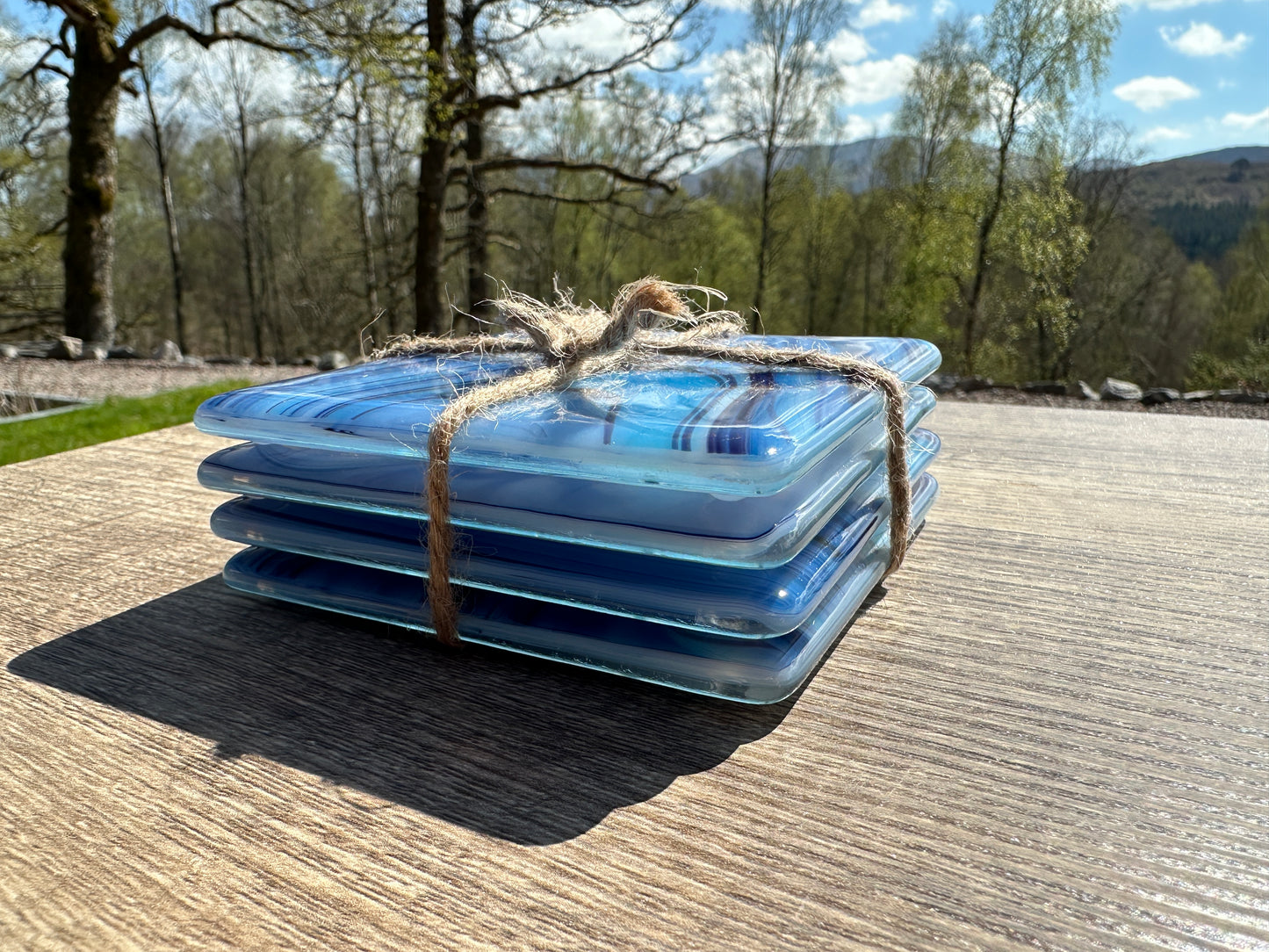 Coasters, Blueberry Swirls (Set of 4)