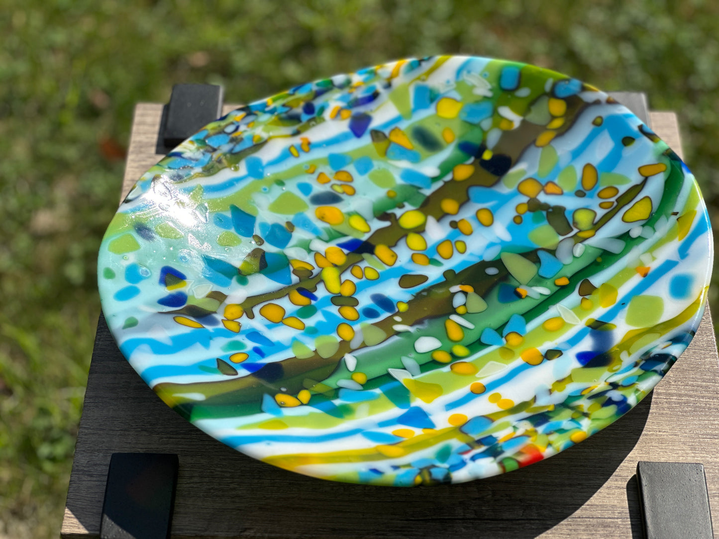 Large Bowl, Summer Sensation, Grn, Blu, Ylw, Wht