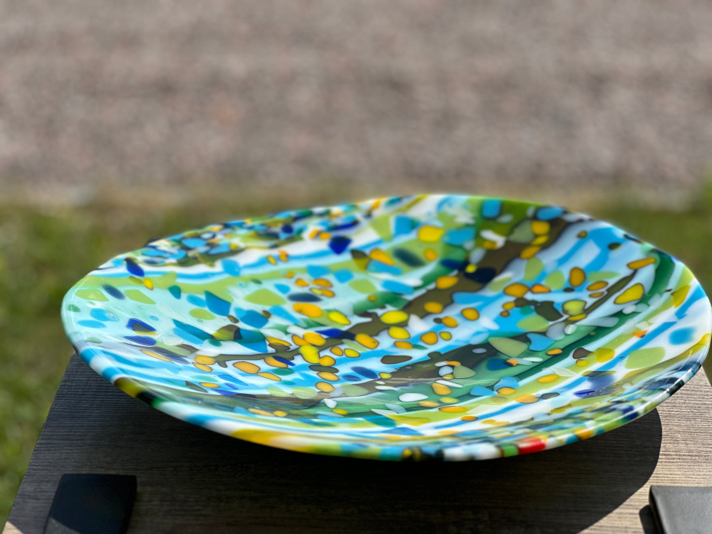 Large Bowl, Summer Sensation, Grn, Blu, Ylw, Wht
