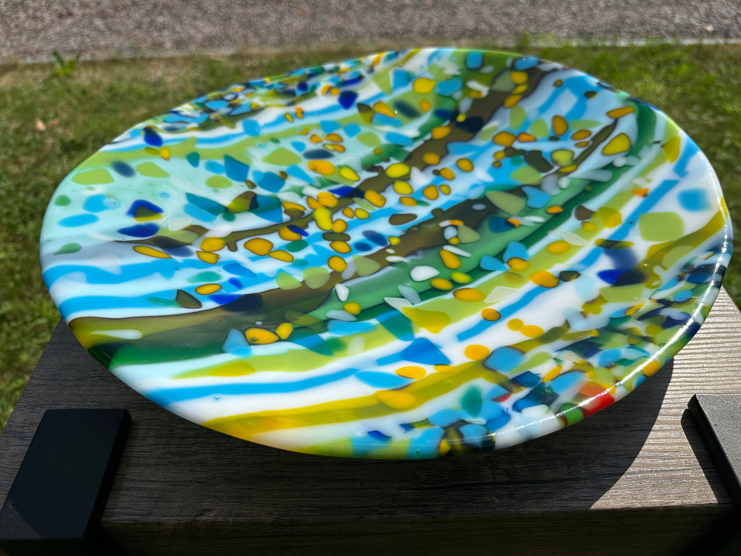 Large Bowl, Summer Sensation, Grn, Blu, Ylw, Wht