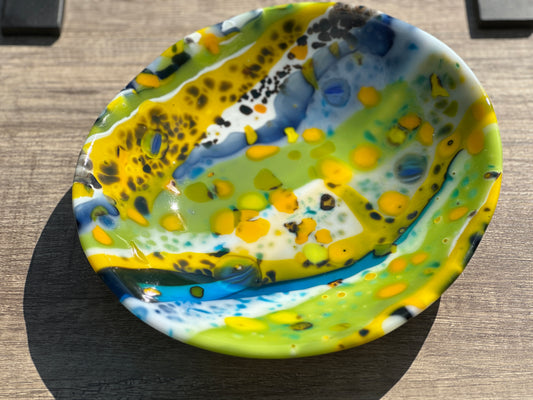 Medium Bowl, Summer Sensation, Blu, Grn, Ylw