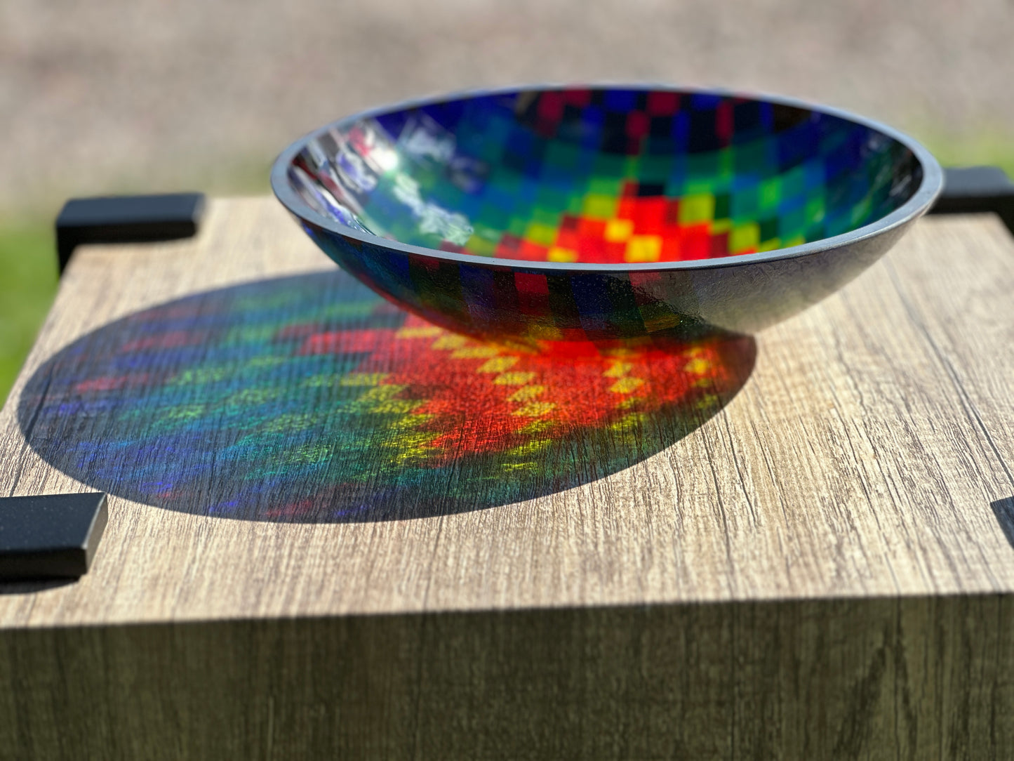 Medium Bowl, Glen Lights, Colored Squares