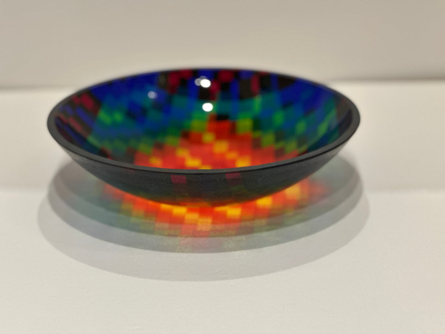Medium Bowl, Glen Lights, Colored Squares