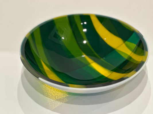 Medium Bowl, Glen Lights, Greens, Yellow, White