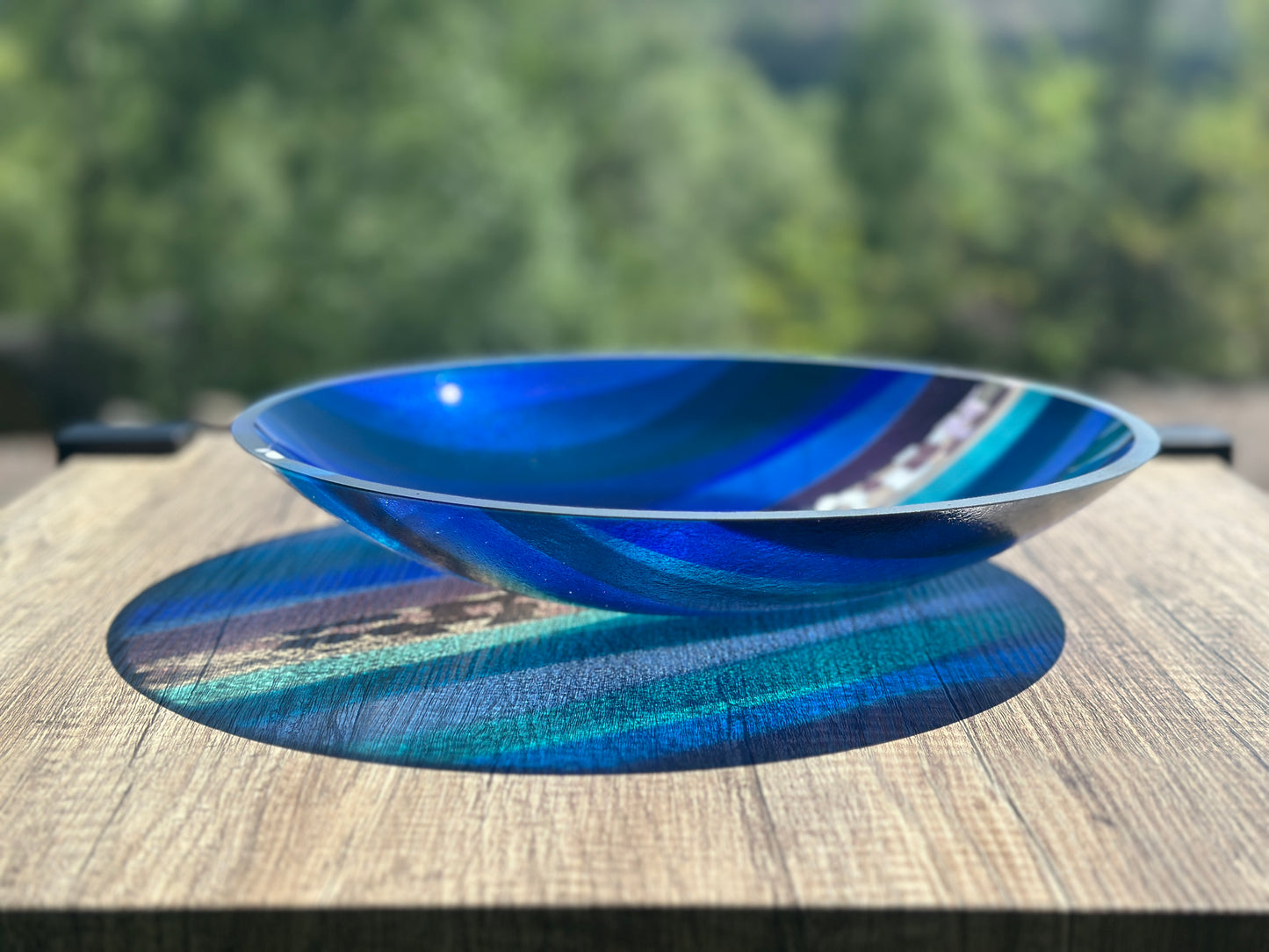 Large Bowl, Glen Lights, Blue and Marshmallow Burn