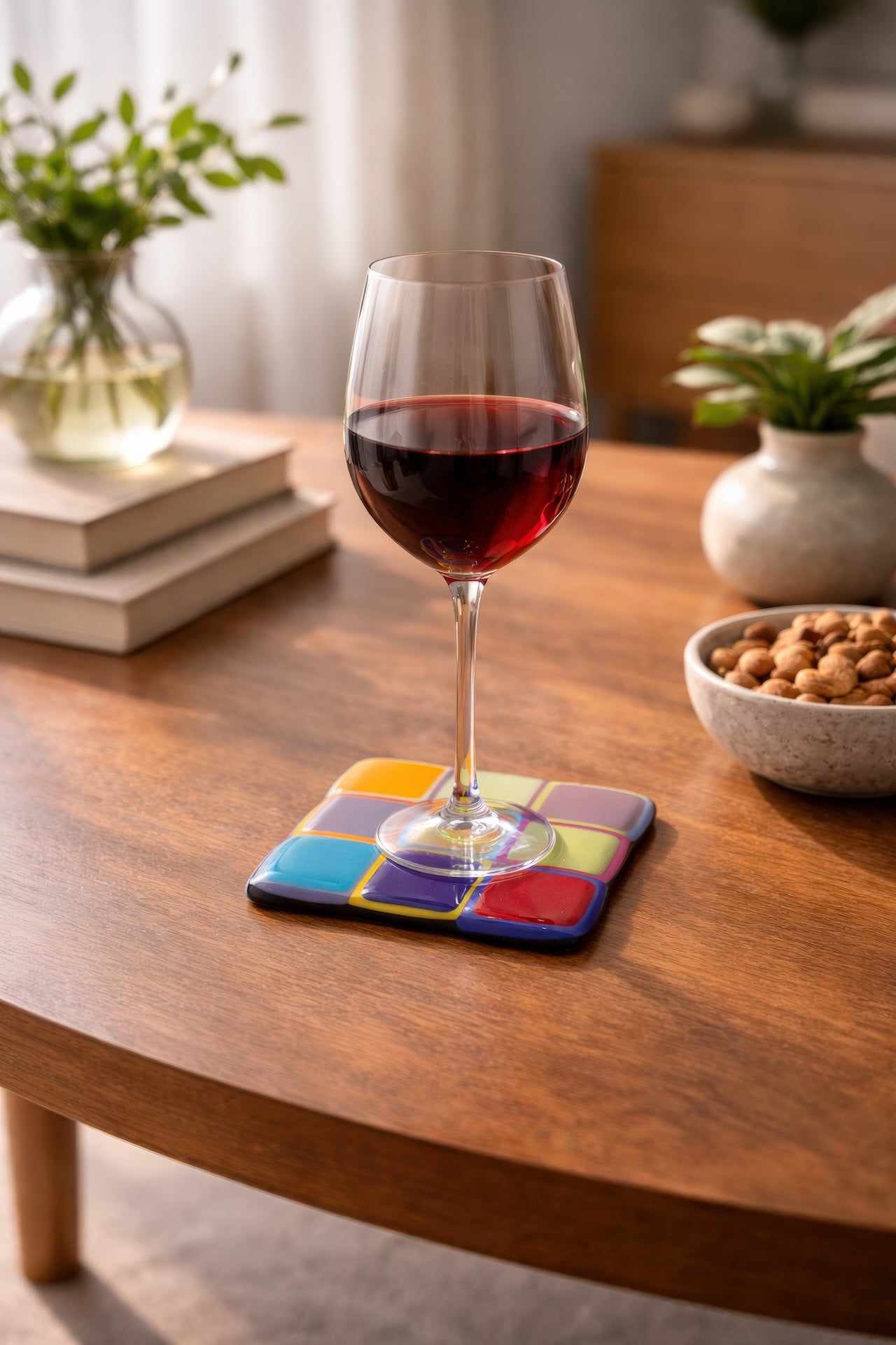 Coasters, Midcentury, Multi-Color Large Squares (Set of 4)