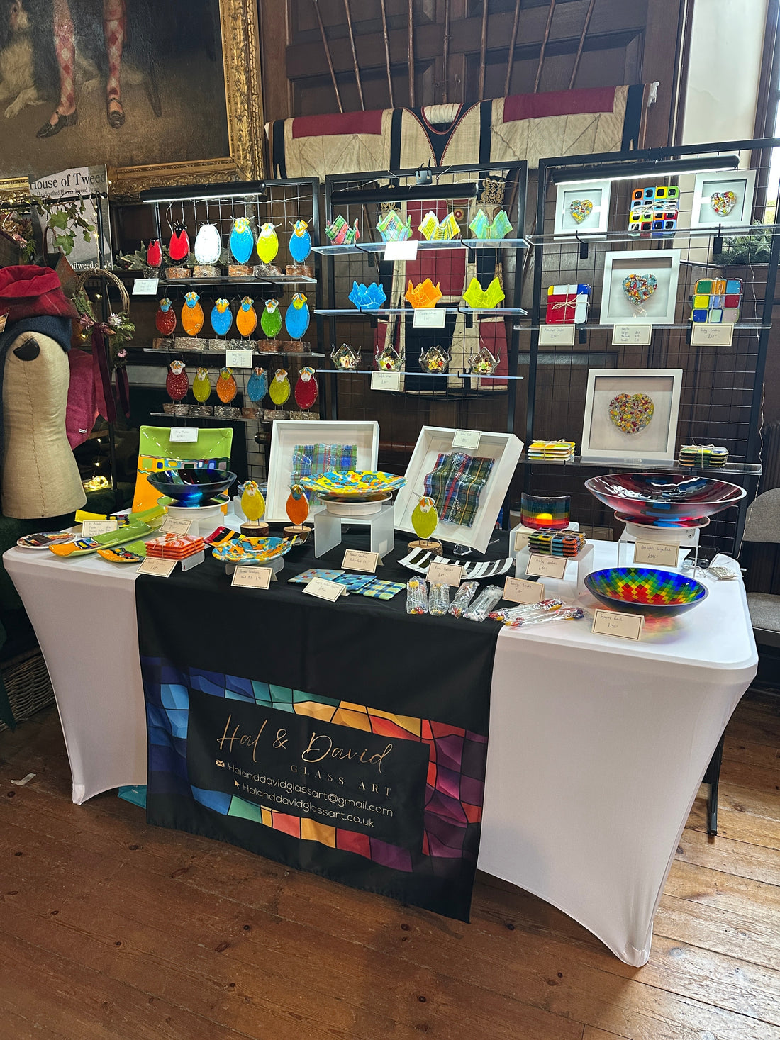 Hal and David Glass Art at Exclusively Highlands Arts and Crafts