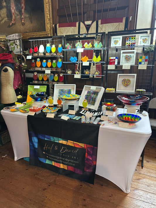 Hal and David Glass Art at Exclusively Highlands Arts and Crafts