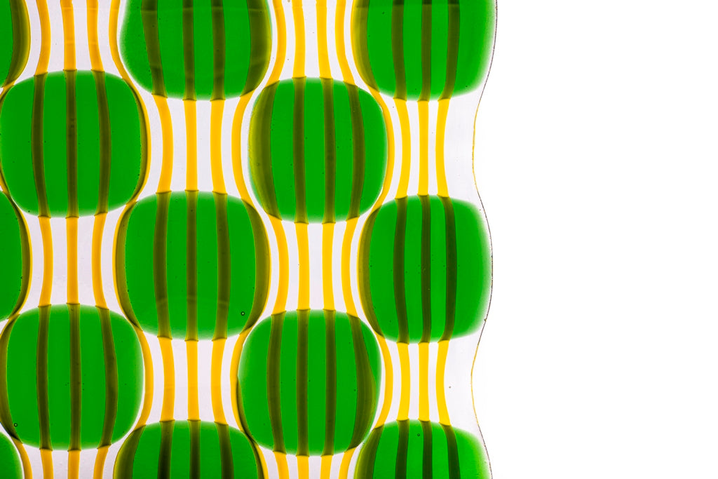 Small Plate, Raindrop, Green, Yellow