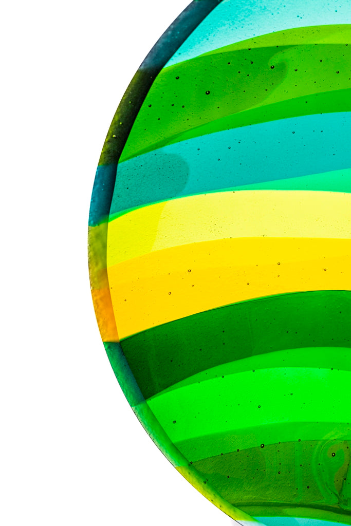 Medium Bowl, Glen Lights, Green, Yellow