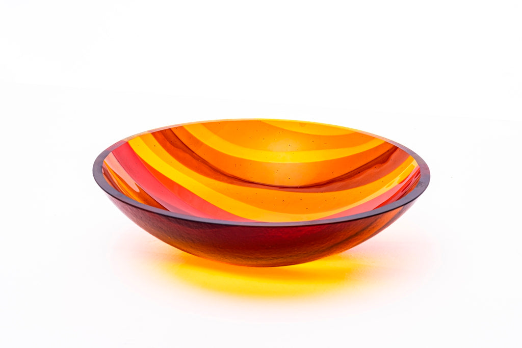 Medium Bowl, Glen Lights, Amber