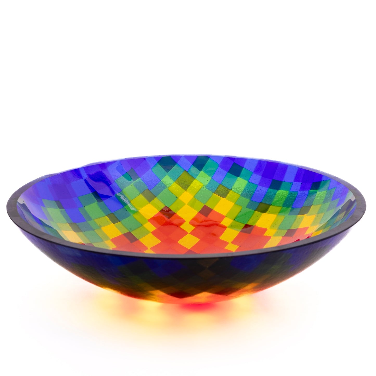 Medium Bowl, Glen Lights, Colored Squares