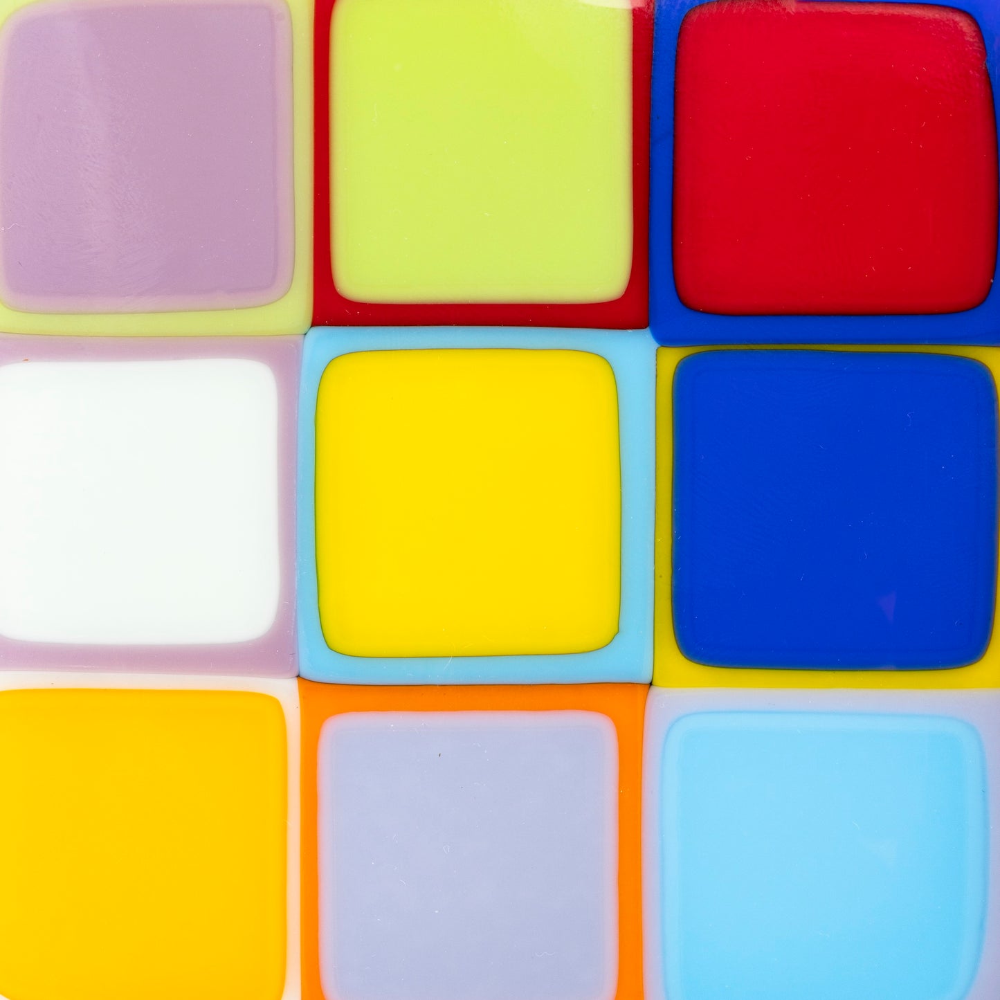Coasters, Midcentury, Multi-Color Large Squares (Set of 4)
