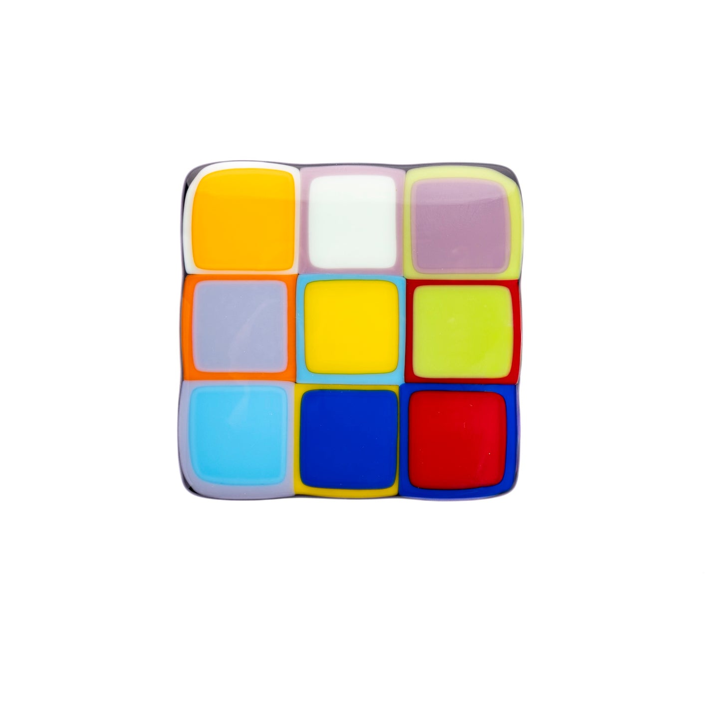 Coasters, Midcentury, Multi-Color Large Squares (Set of 4)