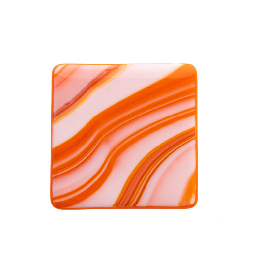 Coasters, Orange Swirls (Set of 4)