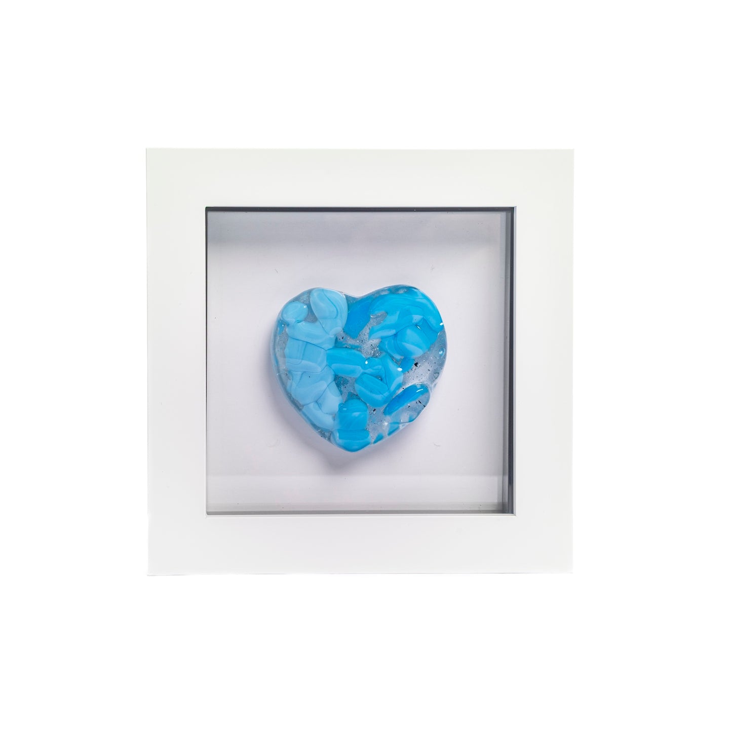 Framed Glass Hearts in Various Colours