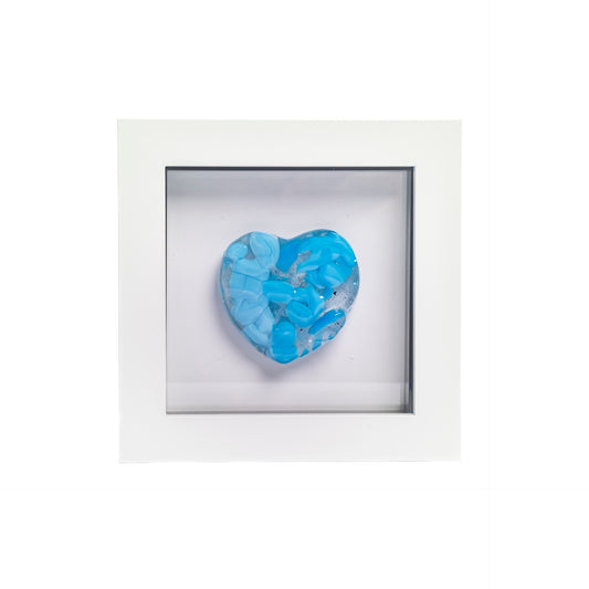 Framed Glass Hearts in Various Colours