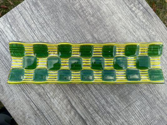 Channel Platter, Raindrop, Green, Yellow