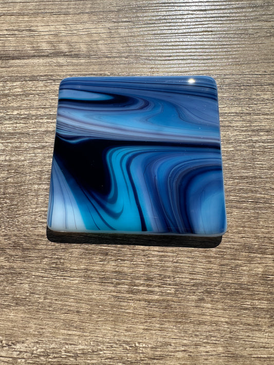 Coasters, Blueberry Swirls (Set of 4)