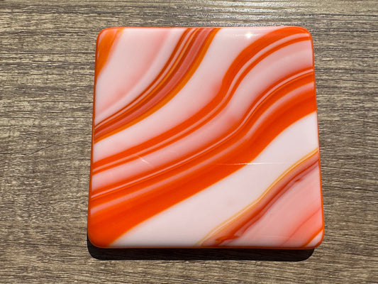 Coasters, Orange Swirls (Set of 4)