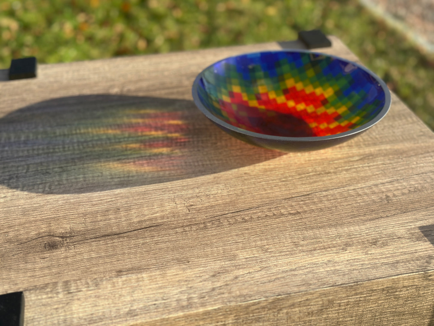 Medium Bowl, Glen Lights, Colored Squares