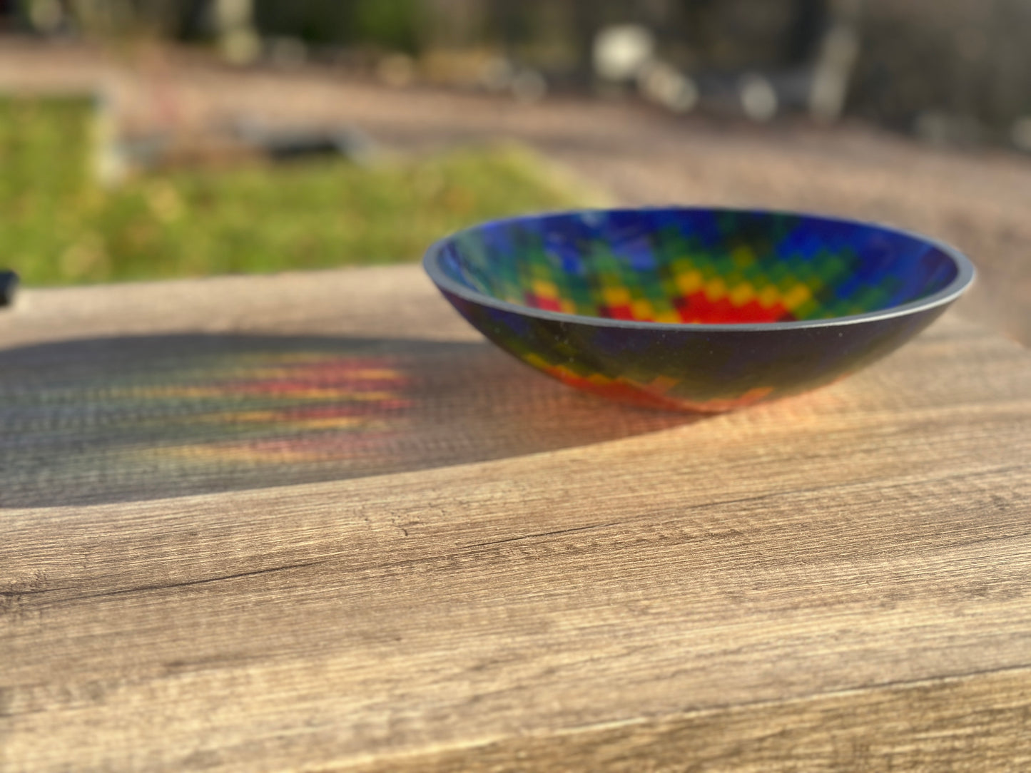 Medium Bowl, Glen Lights, Colored Squares