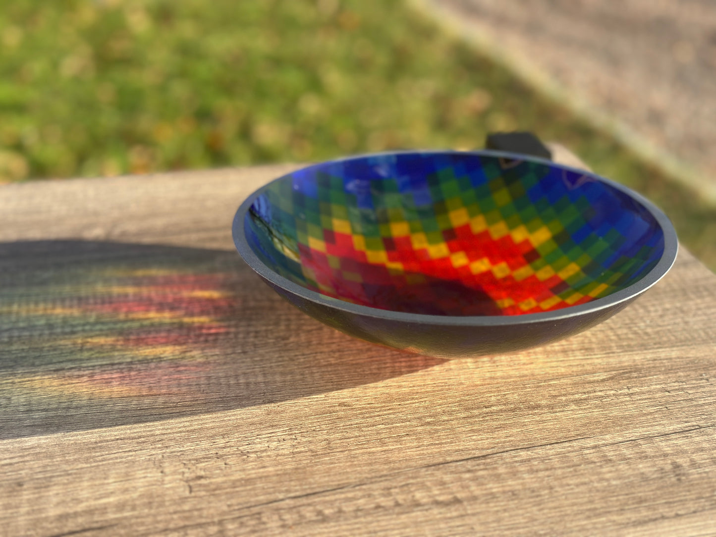 Medium Bowl, Glen Lights, Colored Squares