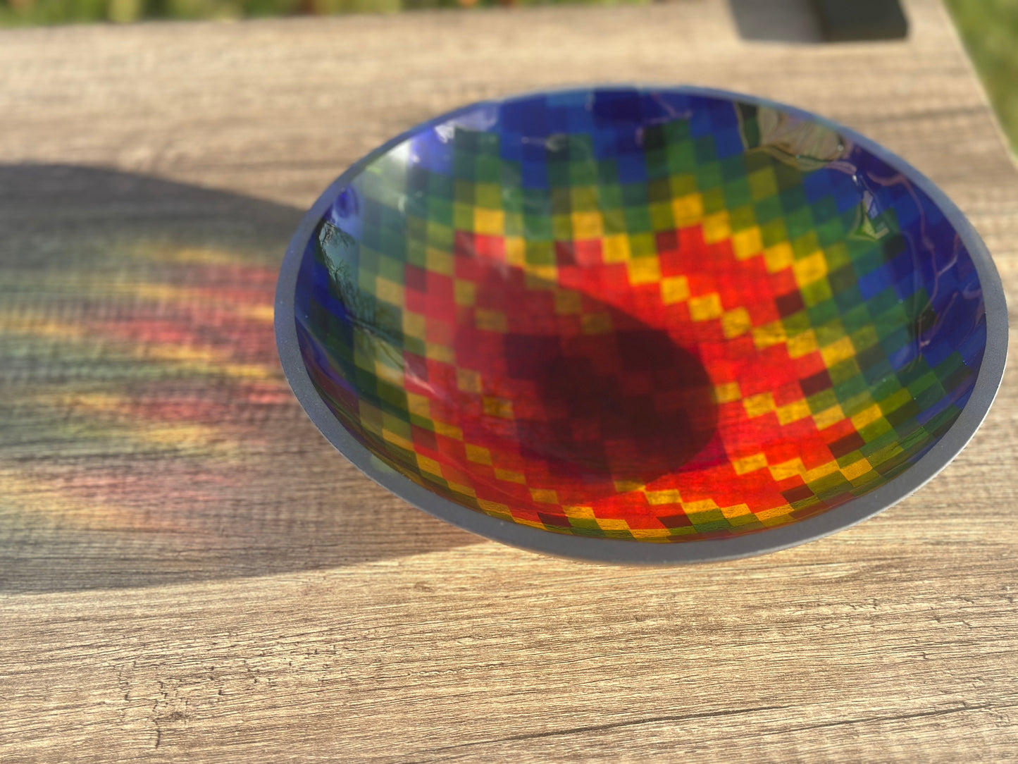 Medium Bowl, Glen Lights, Colored Squares
