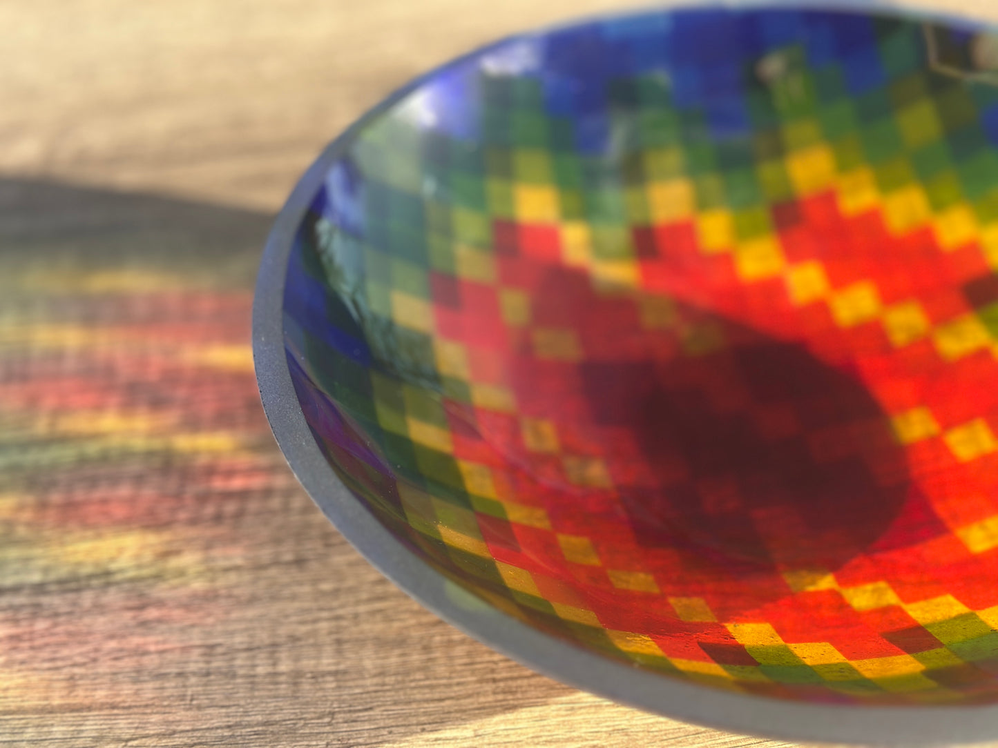 Medium Bowl, Glen Lights, Colored Squares